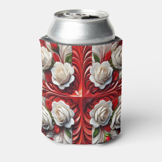 Cooler mit englischer Rose Design Dosenkühler (Kanne Rückseite)