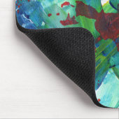 Cooler, moderner Abstrakter Akryllischer Kunstmous Mousepad (Ecke)