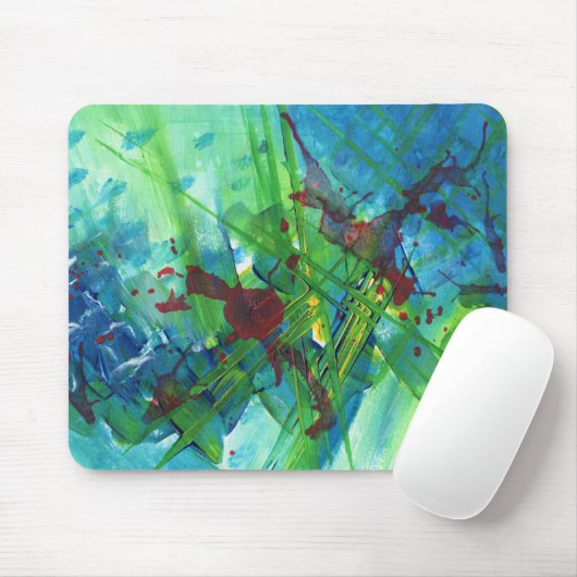 Cooler, moderner Abstrakter Akryllischer Kunstmous Mousepad (Mit Mouse)
