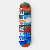Cooler, moderner, Abstrakter Individuelle Name Skateboard (Vorderseite)