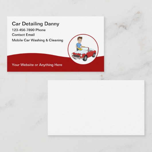 Cooler, moderner Autoabwasch, der Visitenkarten im Visitenkarte (Vorne/Hinten)