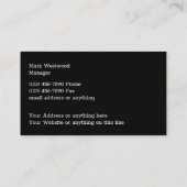 Cooler moderner Baudienst Visitenkarte (Rückseite)