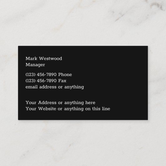 Cooler moderner Baudienst Visitenkarte (Rückseite)