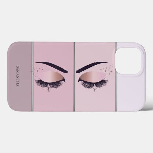 Cooler, moderner Chic Strip, Lashes Case-Mate iPhone Hülle (Rückseite (Horizontal))