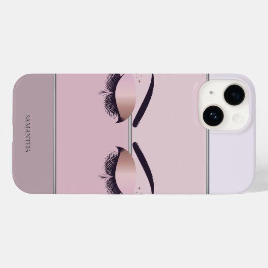 Cooler, moderner Chic Strip, Lashes Case-Mate iPhone Hülle (Rückseite (Horizontal))