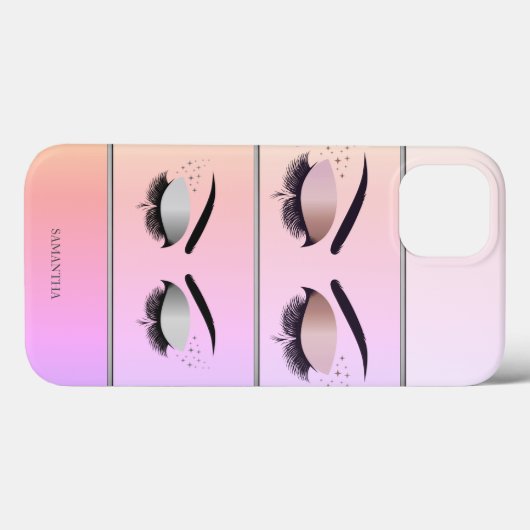 Cooler, moderner Chic Strip, Lashes Case-Mate iPhone Hülle (Rückseite (Horizontal))