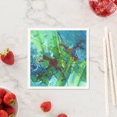 Cooler moderner Cocktail Abstrakter Acrylkunst Nap Serviette (Beispiel)