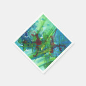 Cooler moderner Cocktail Abstrakter Acrylkunst Nap Serviette (Ecke)