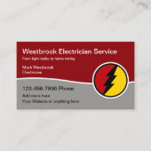 Cooler moderner Elektroservice Visitenkarte (Vorderseite)