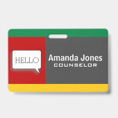 Cooler moderner Farbblock-personalisiertes Ausweis (Rückseite)