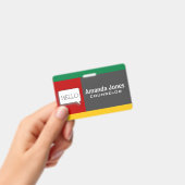 Cooler moderner Farbblock-personalisiertes Ausweis (Handheld)