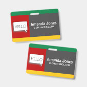 Cooler moderner Farbblock-personalisiertes Ausweis (Vorder- & Rückseite)