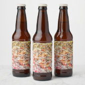 Cooler, moderner, farbenfroher abstrakter Hintergr Bierflaschenetikett (Flaschen)