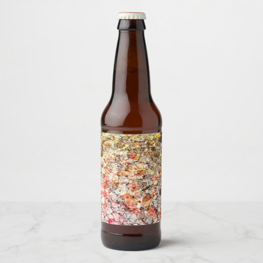 Cooler, moderner, farbenfroher abstrakter Hintergr Bierflaschenetikett (Vorderseite)
