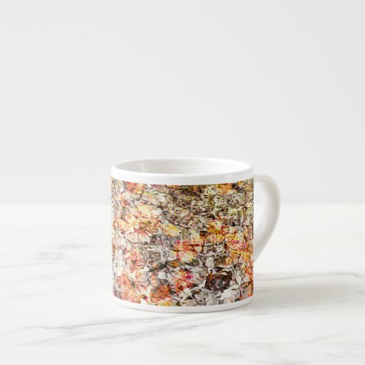 Cooler, moderner, farbenfroher abstrakter Hintergr Espressotasse (Vorderseite Rechts)