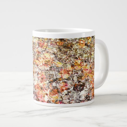 Cooler, moderner, farbenfroher abstrakter Hintergr Jumbo-Tasse (Vorderseite Rechts)