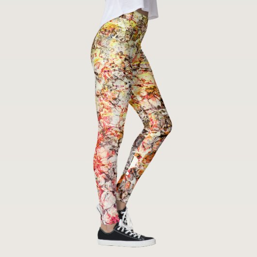 Cooler, moderner, farbenfroher abstrakter Hintergr Leggings (Rechts)