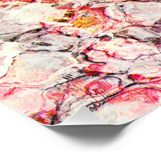 Cooler, moderner, farbenfroher abstrakter Hintergr Poster (Ecke)