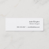 Cooler moderner Gold Black and Gold Geometric Desi Mini Visitenkarte (Rückseite)