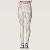 Cooler, moderner grauer Marmorstein Leggings (Vorderseite)