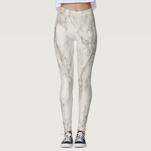 Cooler, moderner grauer Marmorstein Leggings (Vorderseite)