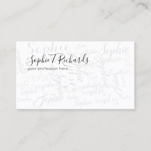 cooler, moderner handgeschriebener Schriftart-Stil Visitenkarte