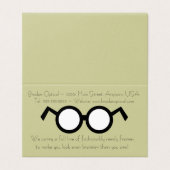 Cooler moderner Optometriker Nerdy Round Black Gla Visitenkarten (Außenseite Aufgefaltet)