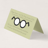 Cooler moderner Optometriker Nerdy Round Black Gla Visitenkarten (Vorderseite)