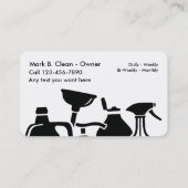 Cooler moderner Reinigungs-Service Visitenkarte (Rückseite)