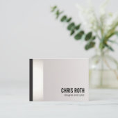 Cooler, moderner Schwarz und Silberstreifen grau Visitenkarte (Stehend Vorderseite)