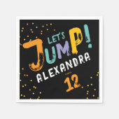 Cooler, moderner Schwarzer Sprung Künstlerisch Bru Serviette (Vorderseite)