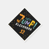 Cooler, moderner Schwarzer Sprung Künstlerisch Bru Serviette (Ecke)