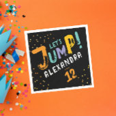 Cooler, moderner Schwarzer Sprung Künstlerisch Bru Serviette