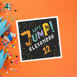 Cooler, moderner Schwarzer Sprung Künstlerisch Bru Serviette