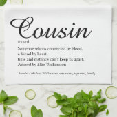 Cooler, moderner Schwarzweiß-Cousin Geschirrtuch (Gefaltet)