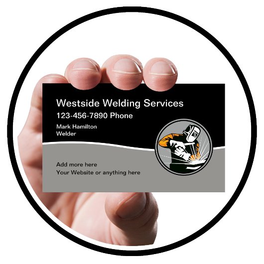 Cooler moderner Schweißservice Visitenkarte