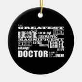 Cooler moderner Spaß behandelt Greatest Doktor Keramikornament (Vorne)
