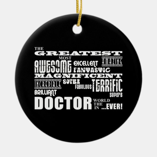Cooler moderner Spaß behandelt Greatest Doktor Keramikornament (Vorne)