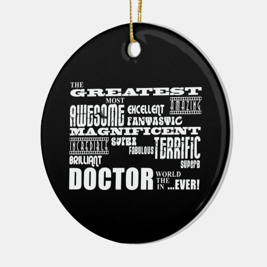 Cooler moderner Spaß behandelt Greatest Doktor Keramikornament (Links)