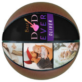 Cooler moderner Sport Bester Vater je FotoCollage Basketball (Vorderseite)