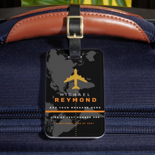 cooler moderner Tragebeutel mit individuelle Name Gepäckanhänger (Vorderseite Insitu 2)