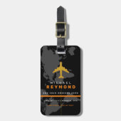 cooler moderner Tragebeutel mit individuelle Name Gepäckanhänger (Vorderseite vertikal)