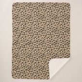 Cooler, moderner und eleganter Leopardendruck Sherpadecke (Vorderseite)
