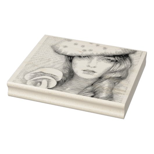 cooler, moderner Vintager Pilz Gummistempel (Stempel)