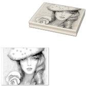 cooler, moderner Vintager Pilz Gummistempel (Stempel)
