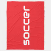 Cooler moderner weißer SOCCER-Text in hellrot Fleecedecke (Vorderseite)