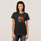 Cooler Moldovan Flaggenentwurf T-Shirt (Vorne ganz)