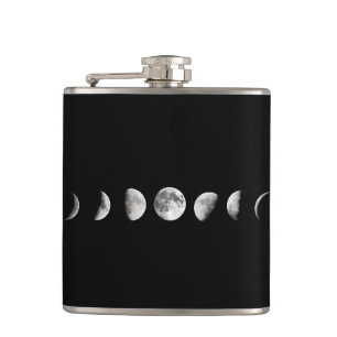 Cooler Mond teilt Flasche in Phasen ein Flachmann
