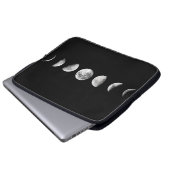 Cooler Mond teilt Laptop-Hülse in Phasen ein Laptopschutzhülle (Vorne Knopf)