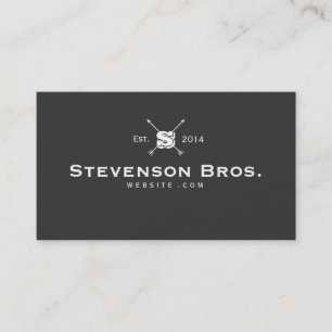 Cooler Monogram Classic Vintag Black Unternehmer Visitenkarte